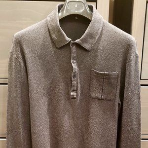 Used Sisley Half buttoned collared sweat shirt